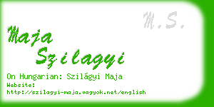maja szilagyi business card